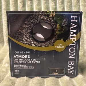 Lot Of 8 Hampton Bay Atmore Low Volt Black LED Outdoor Well/Deck Light